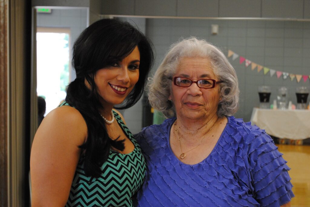 Image of Tracey Colson Antee with her mother and Creole Heritage Center Director Janet Ravare Colson